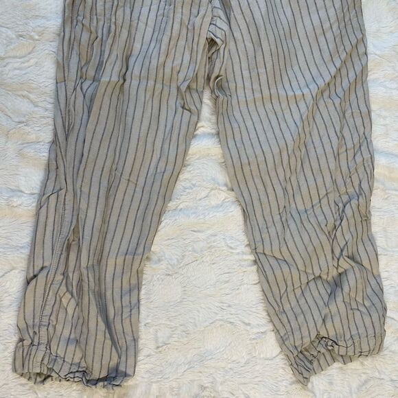 Hei Hei Anthropologie Eventide Linen Blend Cropped Stripe Pant - Women’s XS - Picture 3 of 8